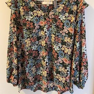 LOFT Floral Blouse Sz XL